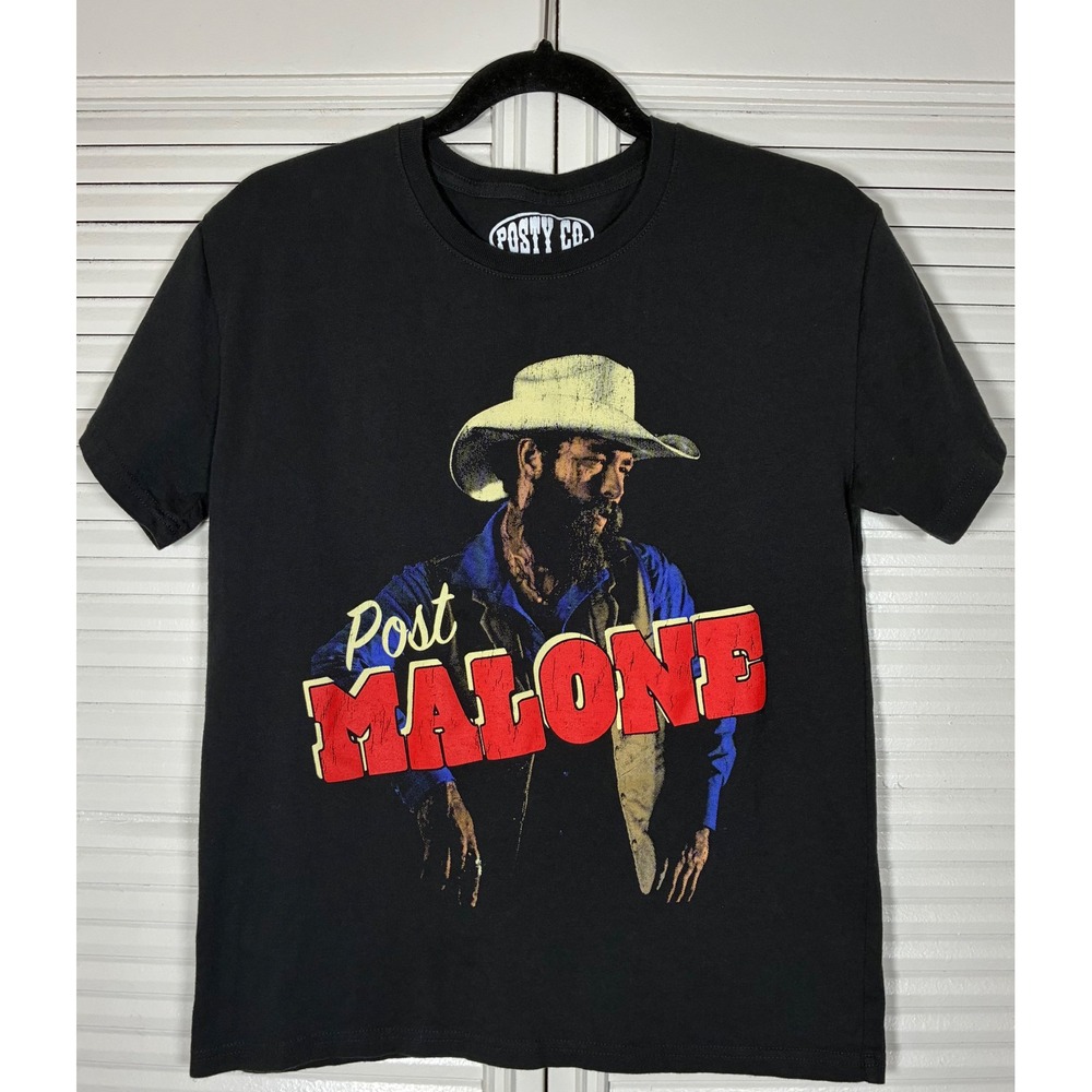 Posty Co Post Malone Cowboy Graphic T-Shirt Black Medium